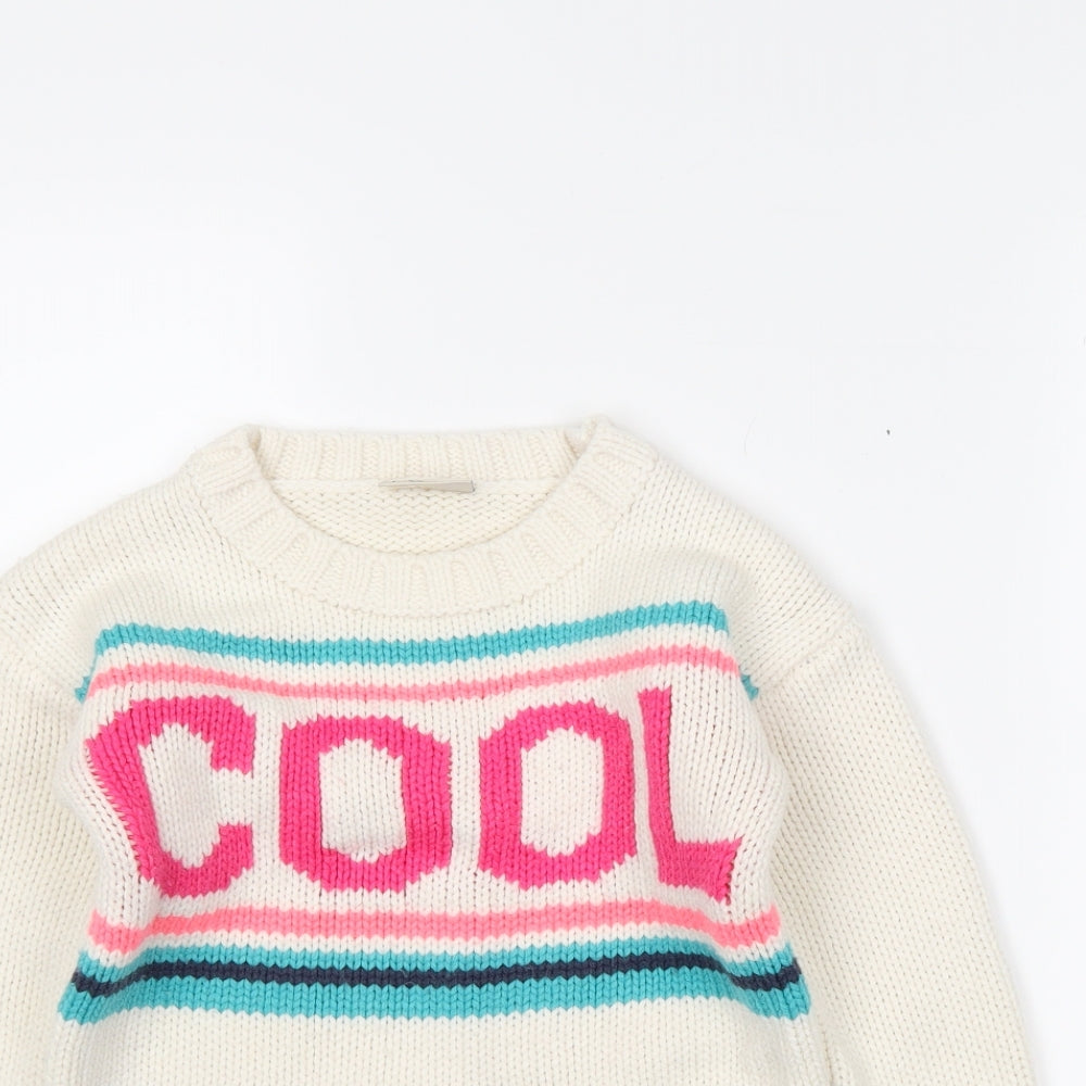 nect Girls Ivory   Pullover Jumper Size 5-6 Years