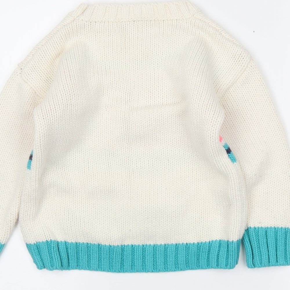 nect Girls Ivory   Pullover Jumper Size 5-6 Years
