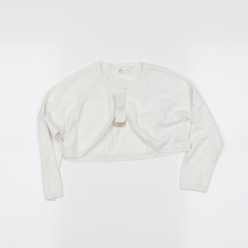 M&Co Girls Ivory   Cardigan Jumper Size 3-4 Years