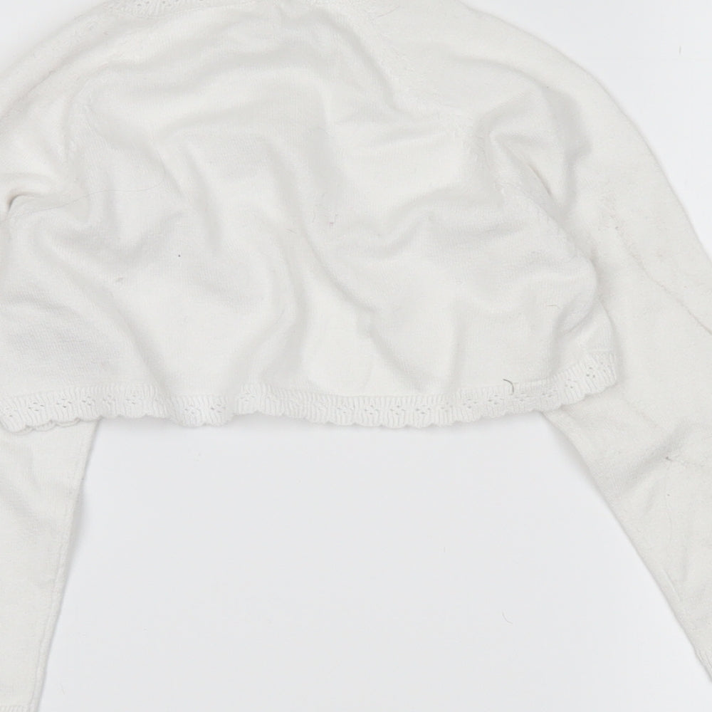 M&Co Girls Ivory   Cardigan Jumper Size 3-4 Years