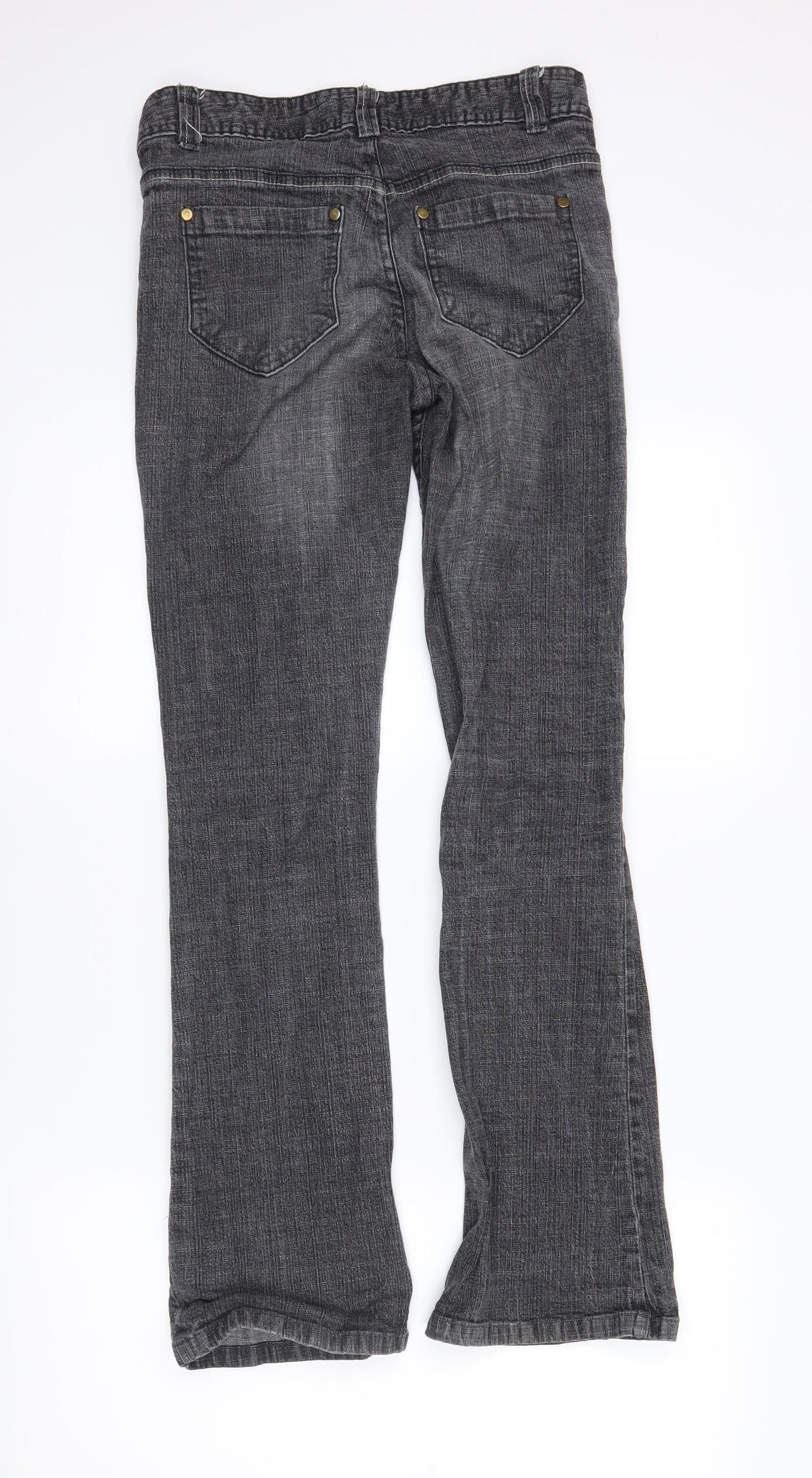 denimco Womens Grey   Flared Jeans Size 10 L31 in