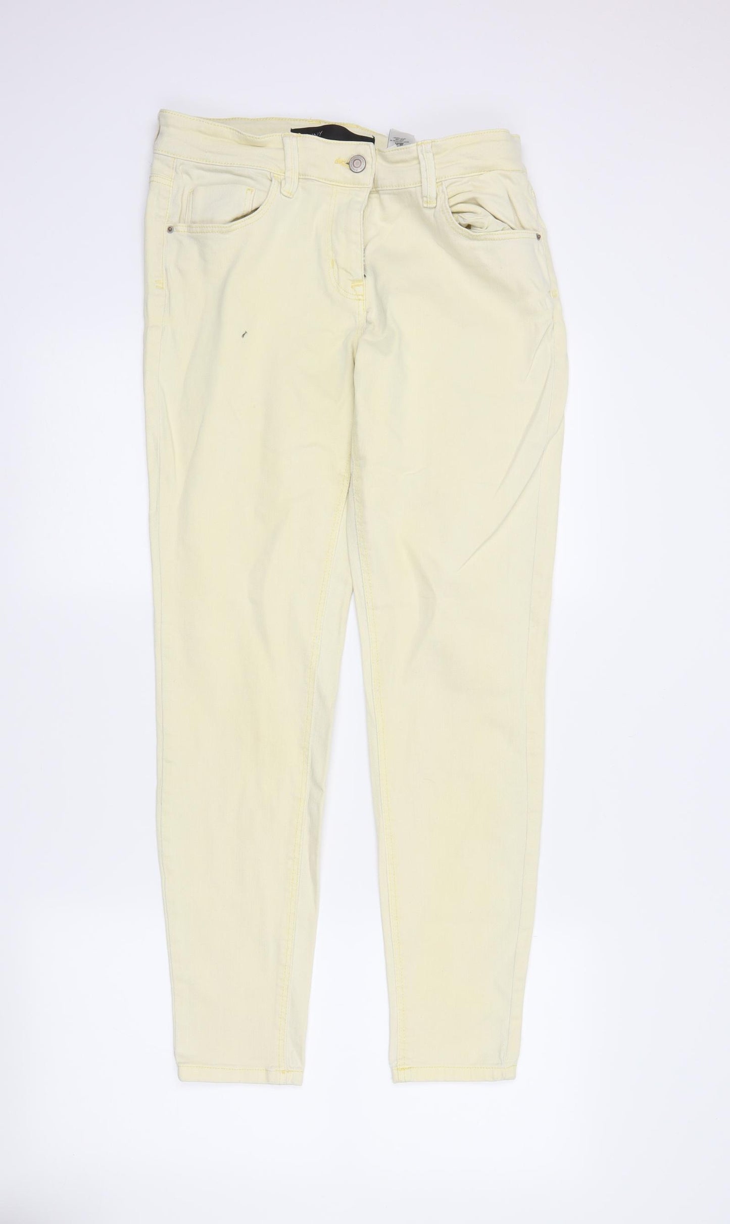 NEXT Womens Yellow  Denim Skinny Jeans Size 12 L29 in