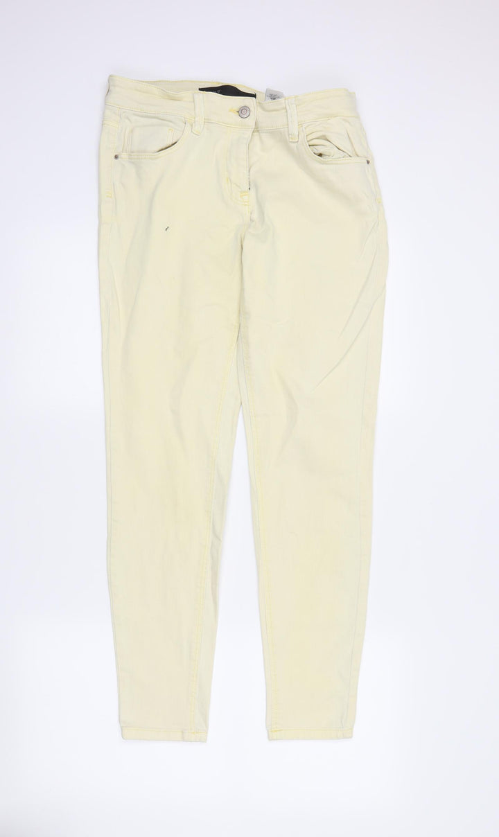 NEXT Womens Yellow  Denim Skinny Jeans Size 12 L29 in
