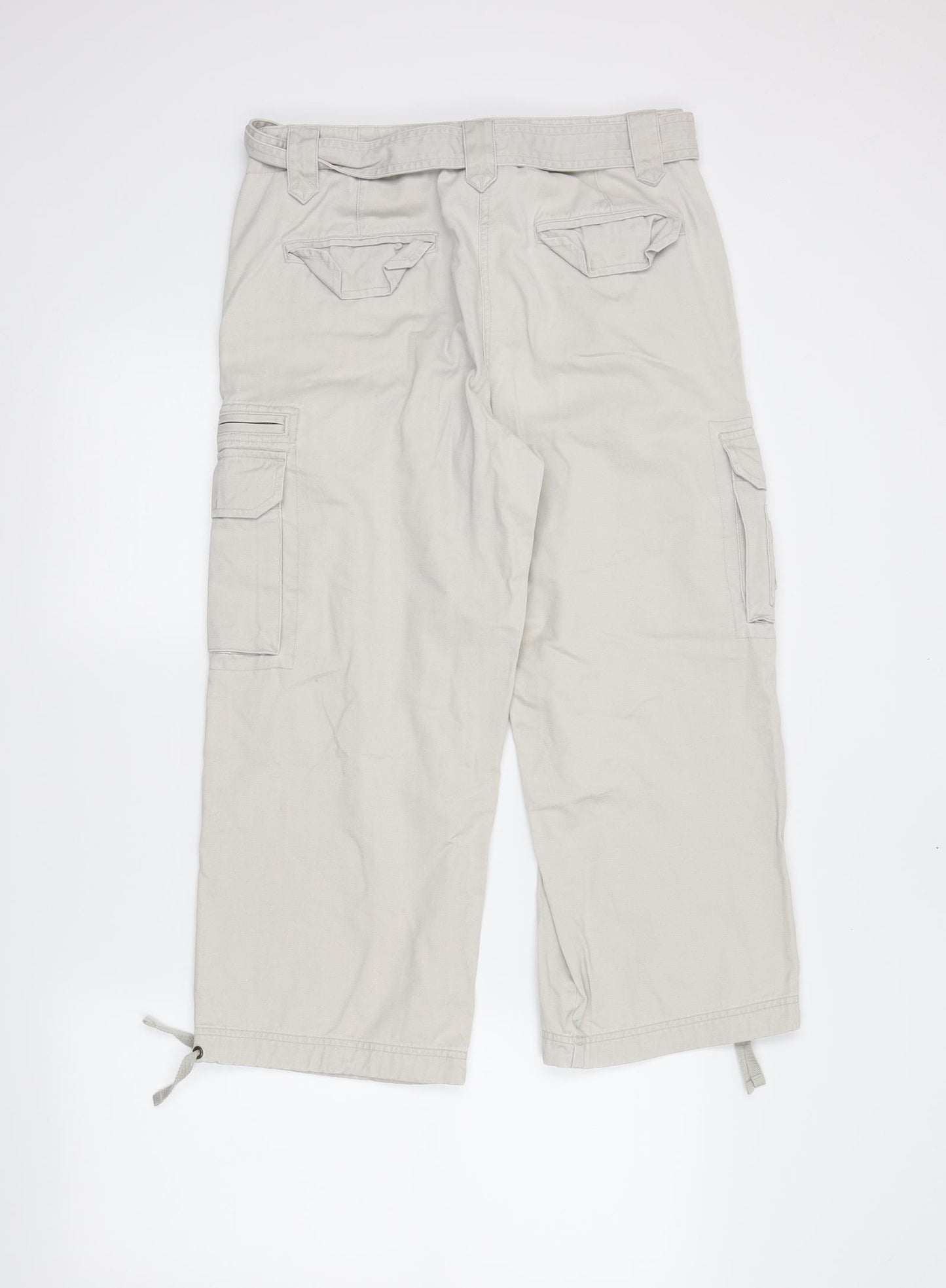 NEXT Womens Beige   Cargo Trousers Size 12 L23 in