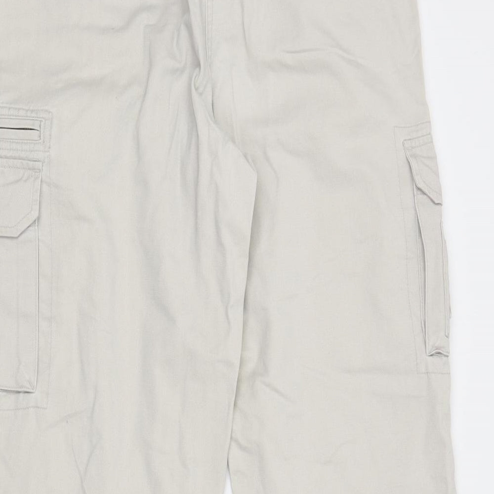 NEXT Womens Beige   Cargo Trousers Size 12 L23 in