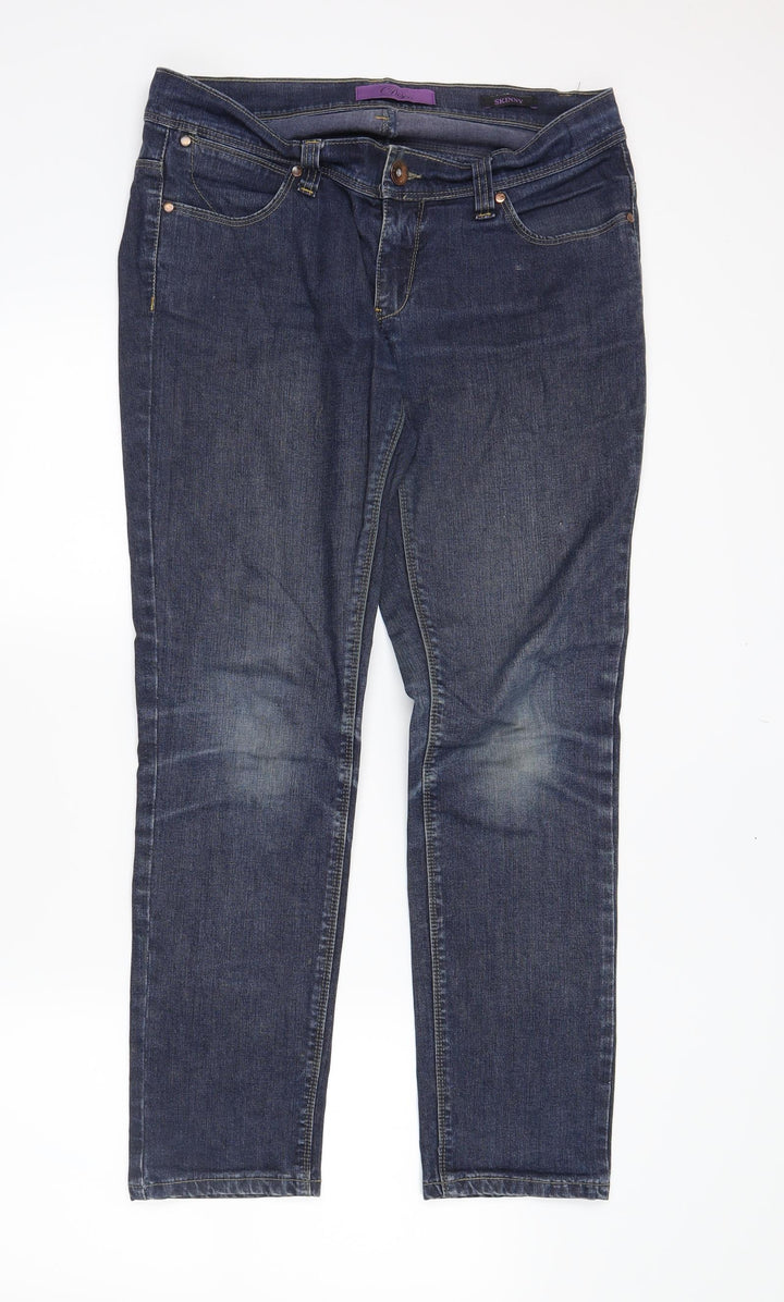Disco Womens Blue   Straight Jeans Size 12 L28 in