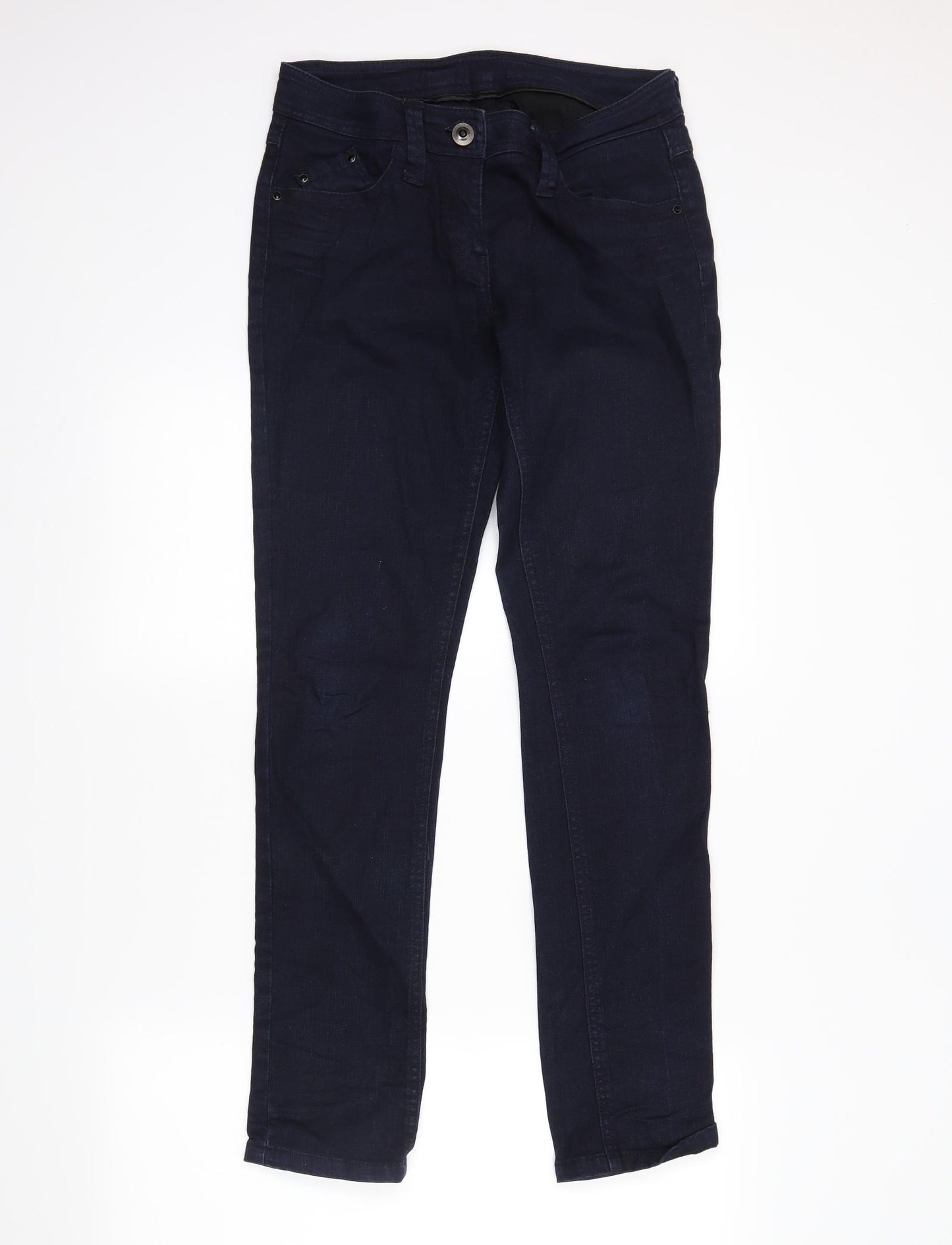 Dorothy Perkins Womens Blue  Denim Straight Jeans Size 8 L30 in