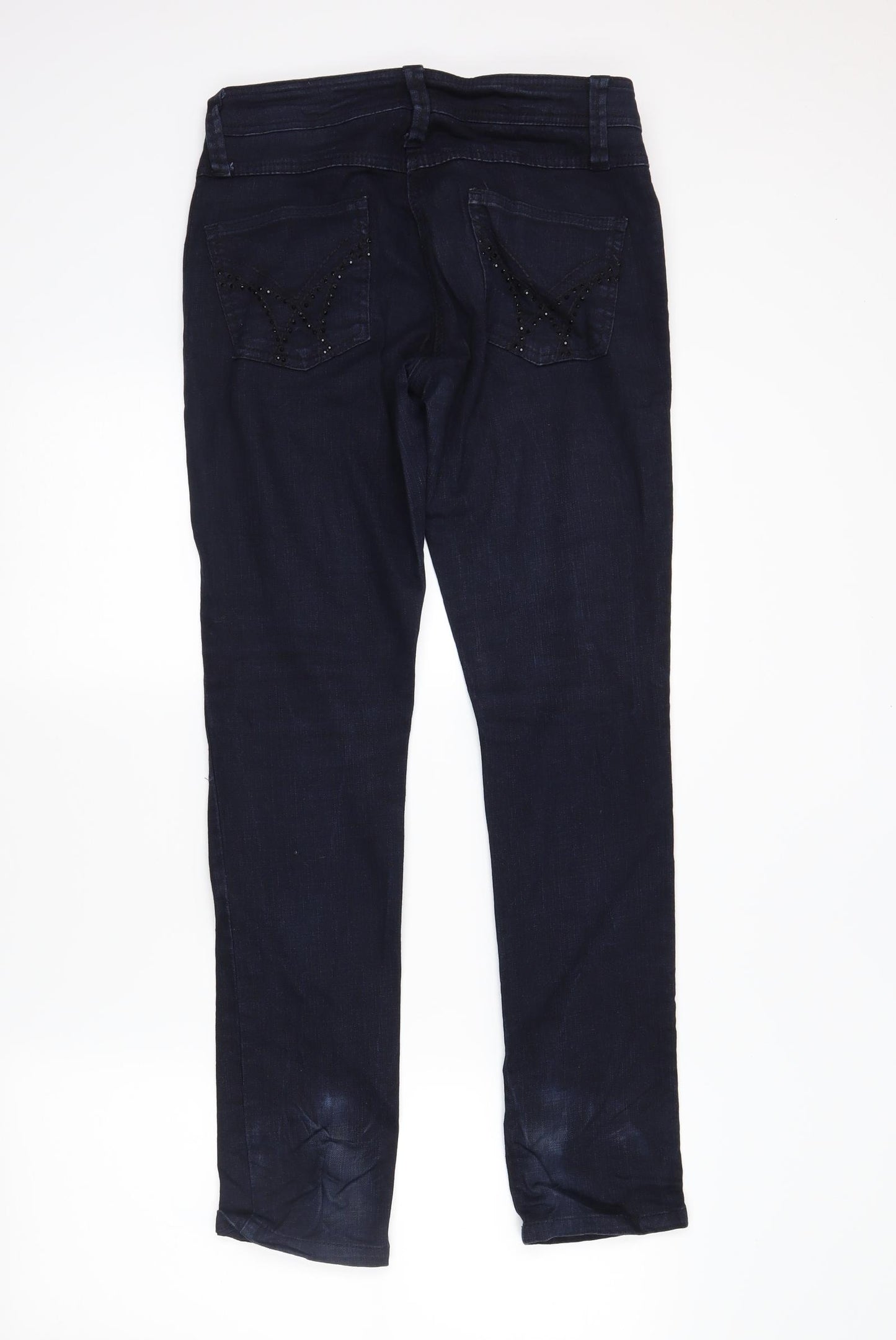 Dorothy Perkins Womens Blue  Denim Straight Jeans Size 8 L30 in