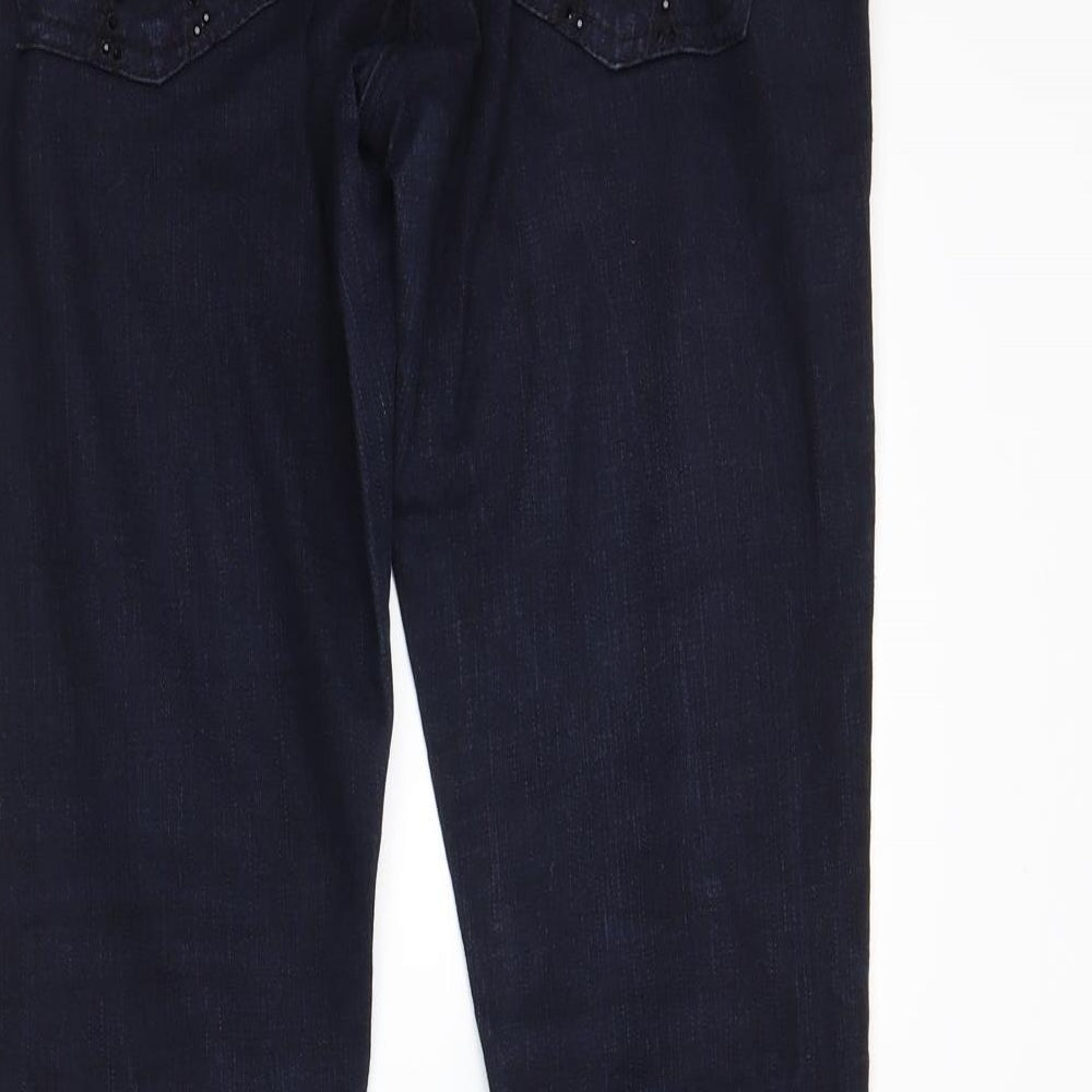 Dorothy Perkins Womens Blue  Denim Straight Jeans Size 8 L30 in