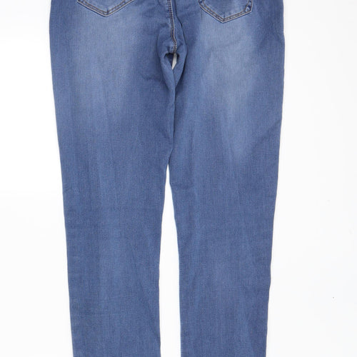 Preworn Womens Blue  Denim Skinny Jeans Size 12 L29 in