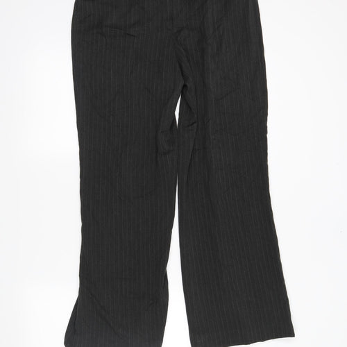 Debenhams Womens Grey Striped  Trousers  Size 12 L27 in