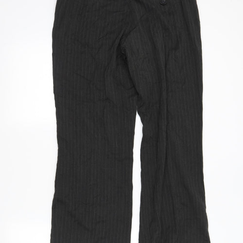 Debenhams Womens Grey Striped  Trousers  Size 12 L27 in