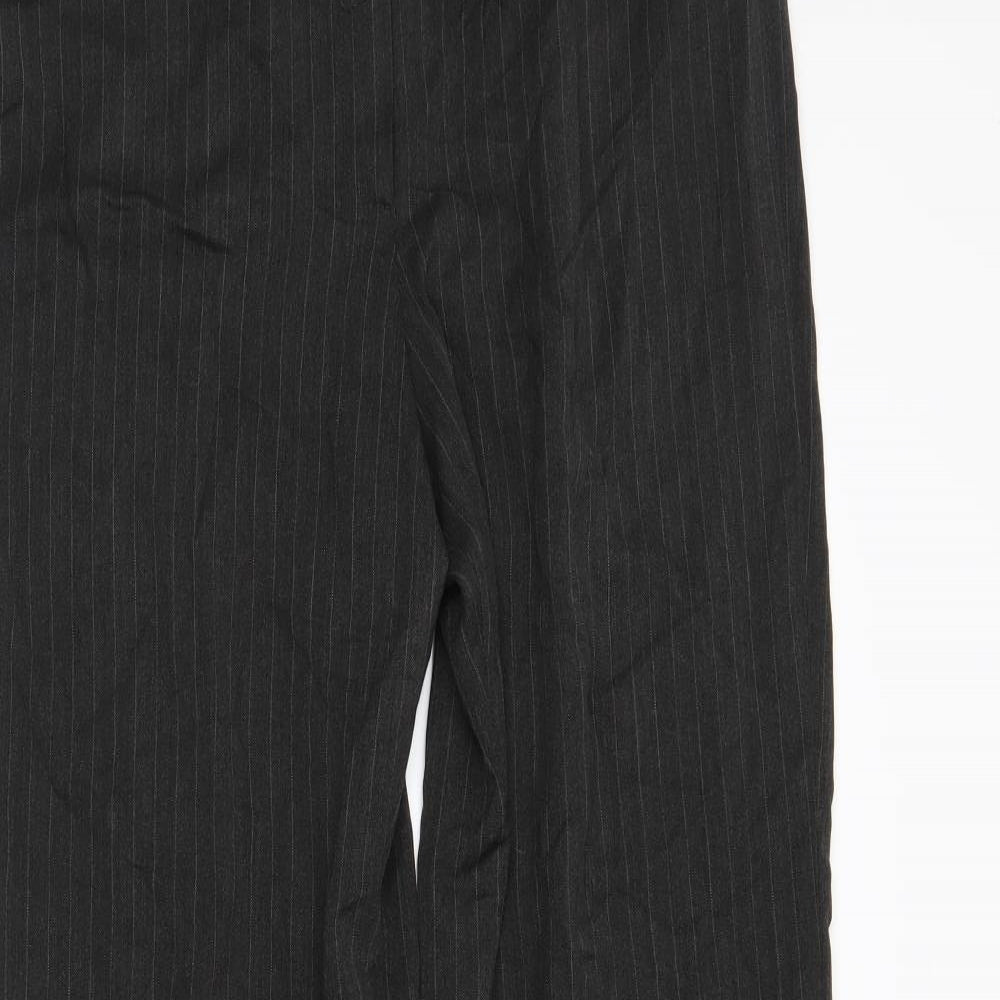 Debenhams Womens Grey Striped  Trousers  Size 12 L27 in
