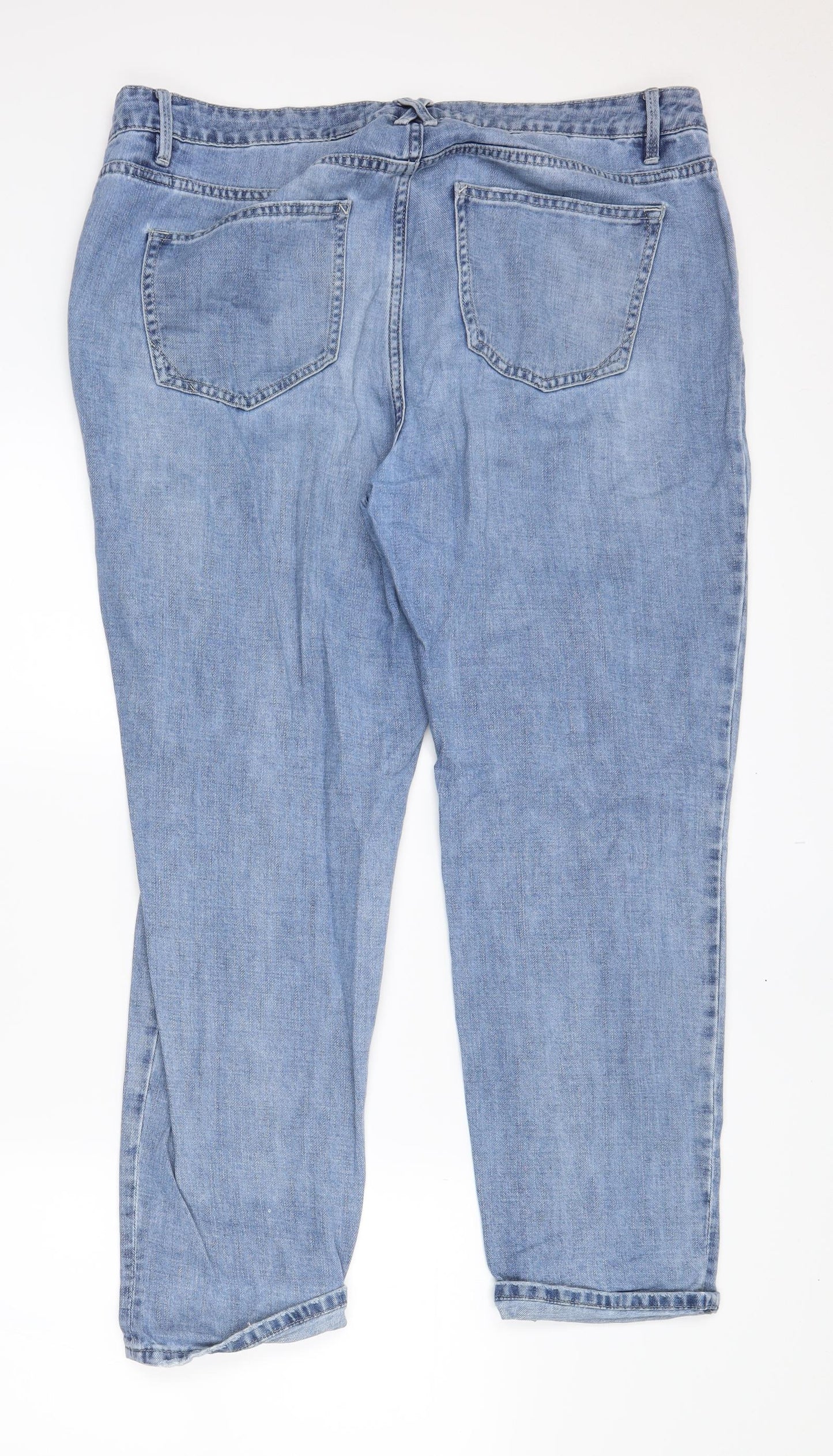 NEXT Womens Blue  Denim Mom Jeans Size 16 L27 in
