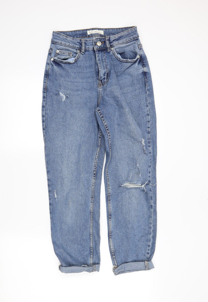 denimCo Womens Blue Denim Mom Jeans Size 6 L26 in