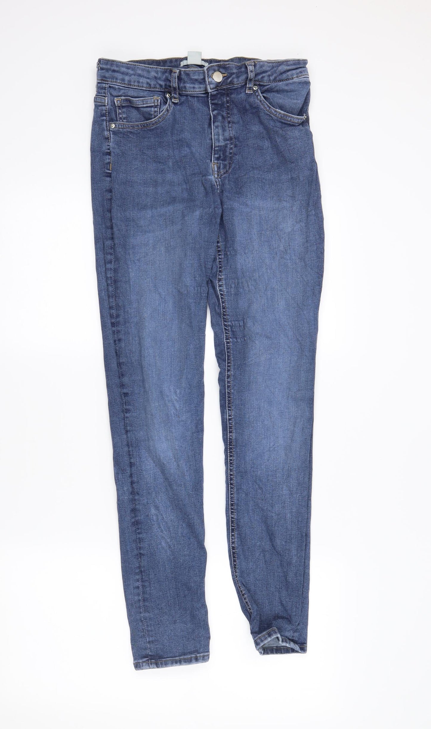 H&M Womens Blue  Denim Skinny Jeans Size 14 L28 in