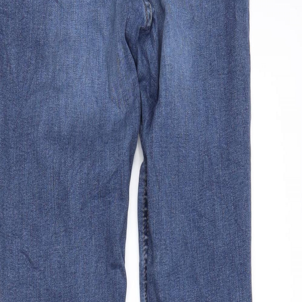 H&M Womens Blue  Denim Skinny Jeans Size 14 L28 in