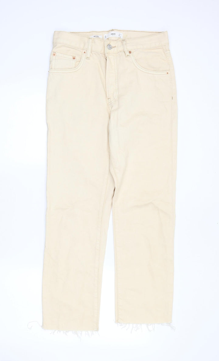 MNG Womens Ivory  Denim Boyfriend Jeans Size 30 in L27 in
