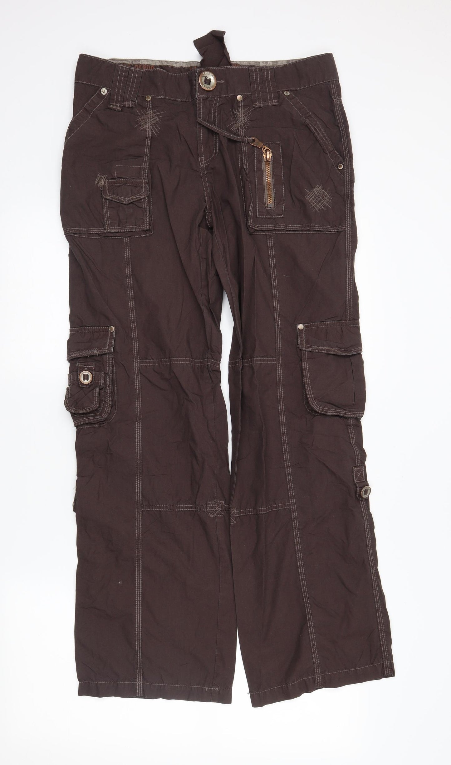 newlook Womens Brown   Cargo Trousers Size 10 L31 in