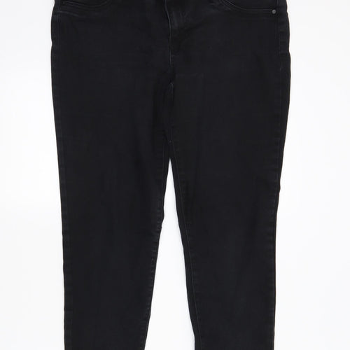 D. Jeans Womens Black  Denim Capri Jeans Size 10 L24 in