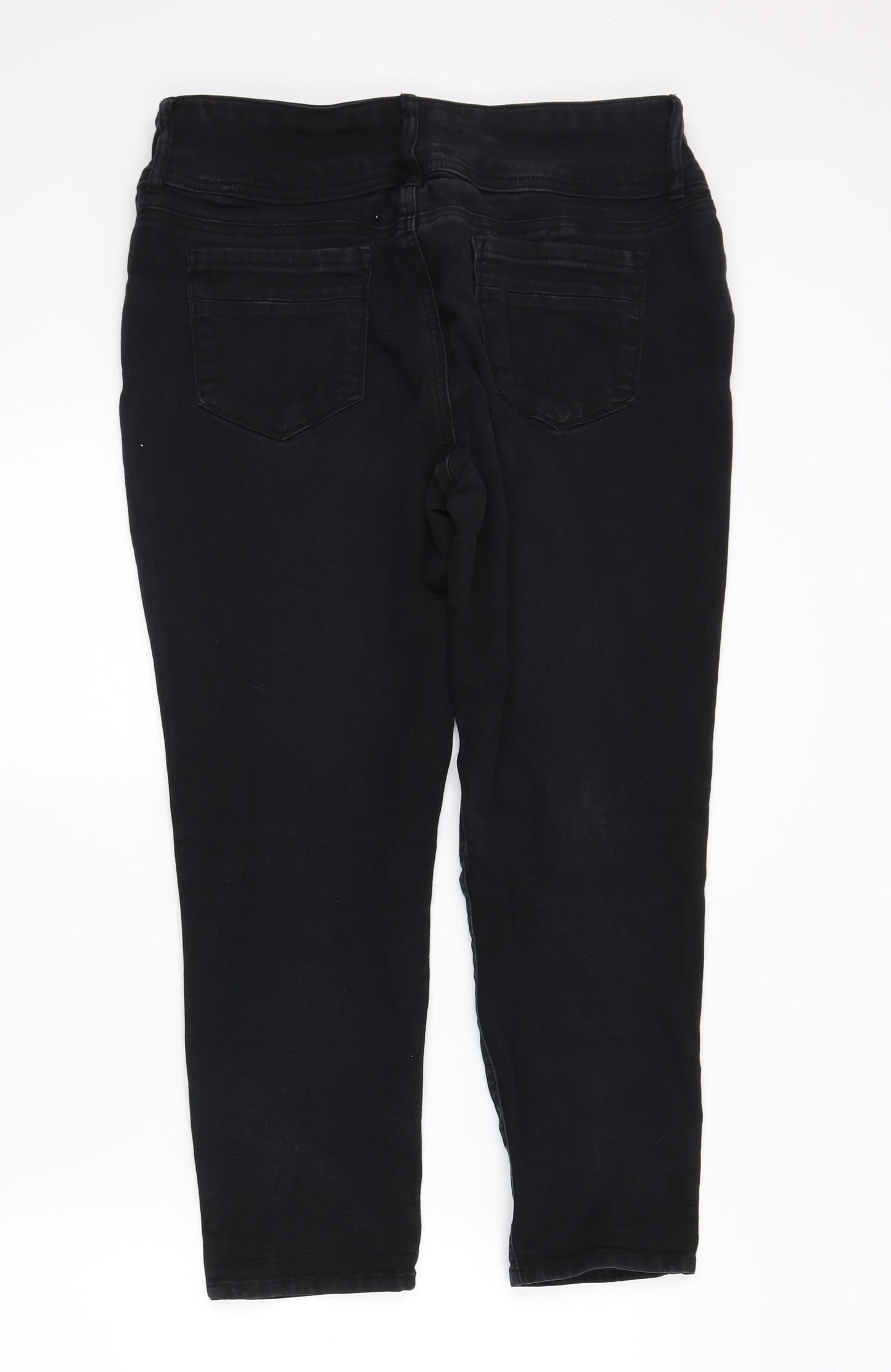D. Jeans Womens Black  Denim Capri Jeans Size 10 L24 in