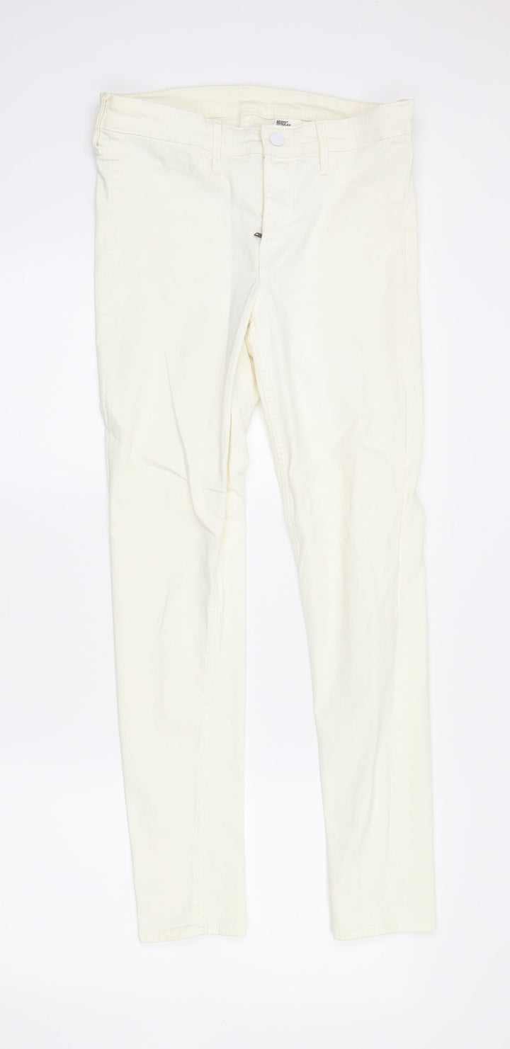 &Denim Womens Ivory  Denim Skinny Jeans Size 30 in L30 in