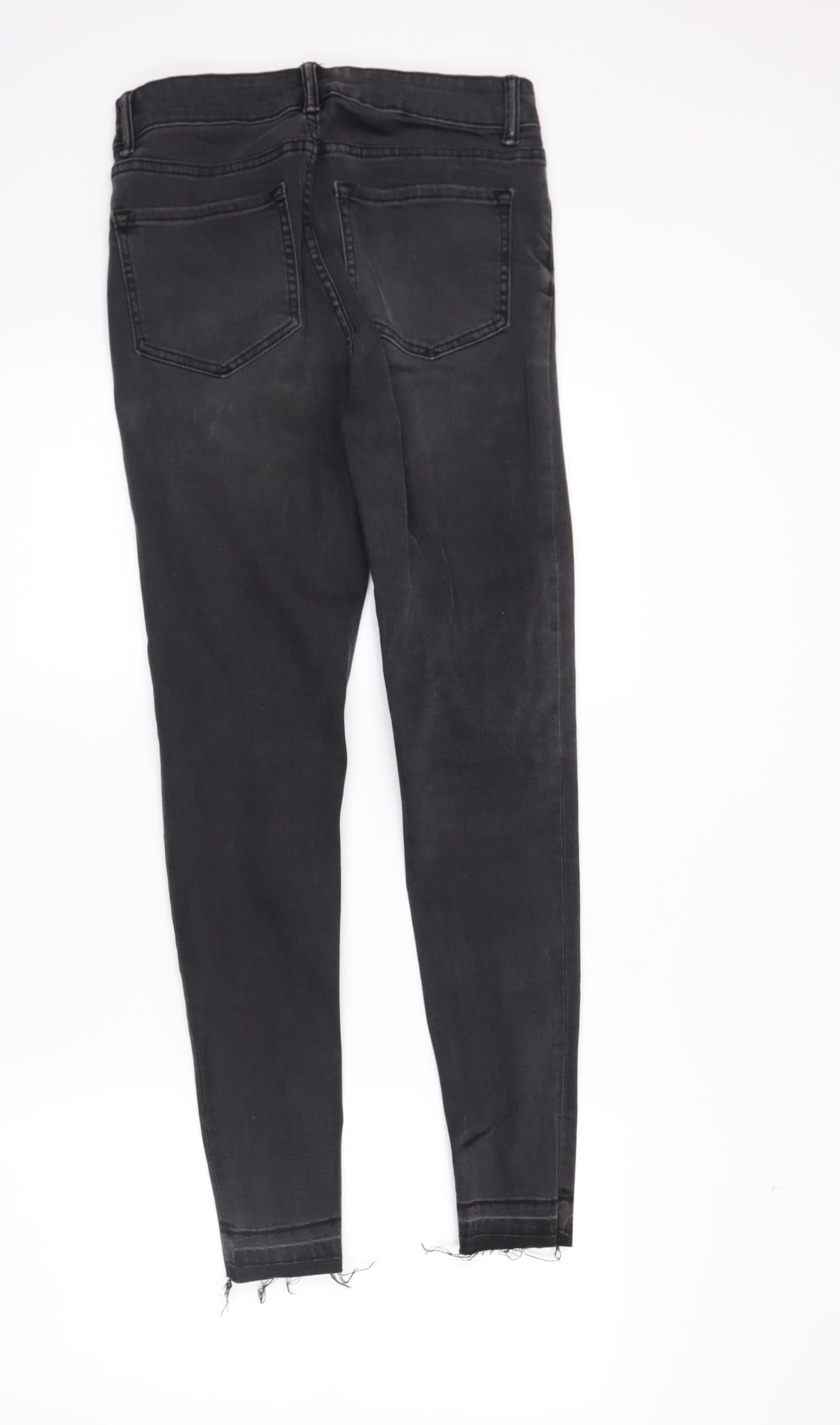 DenimCo Womens Black  Denim Skinny Jeans Size 8 L28 in