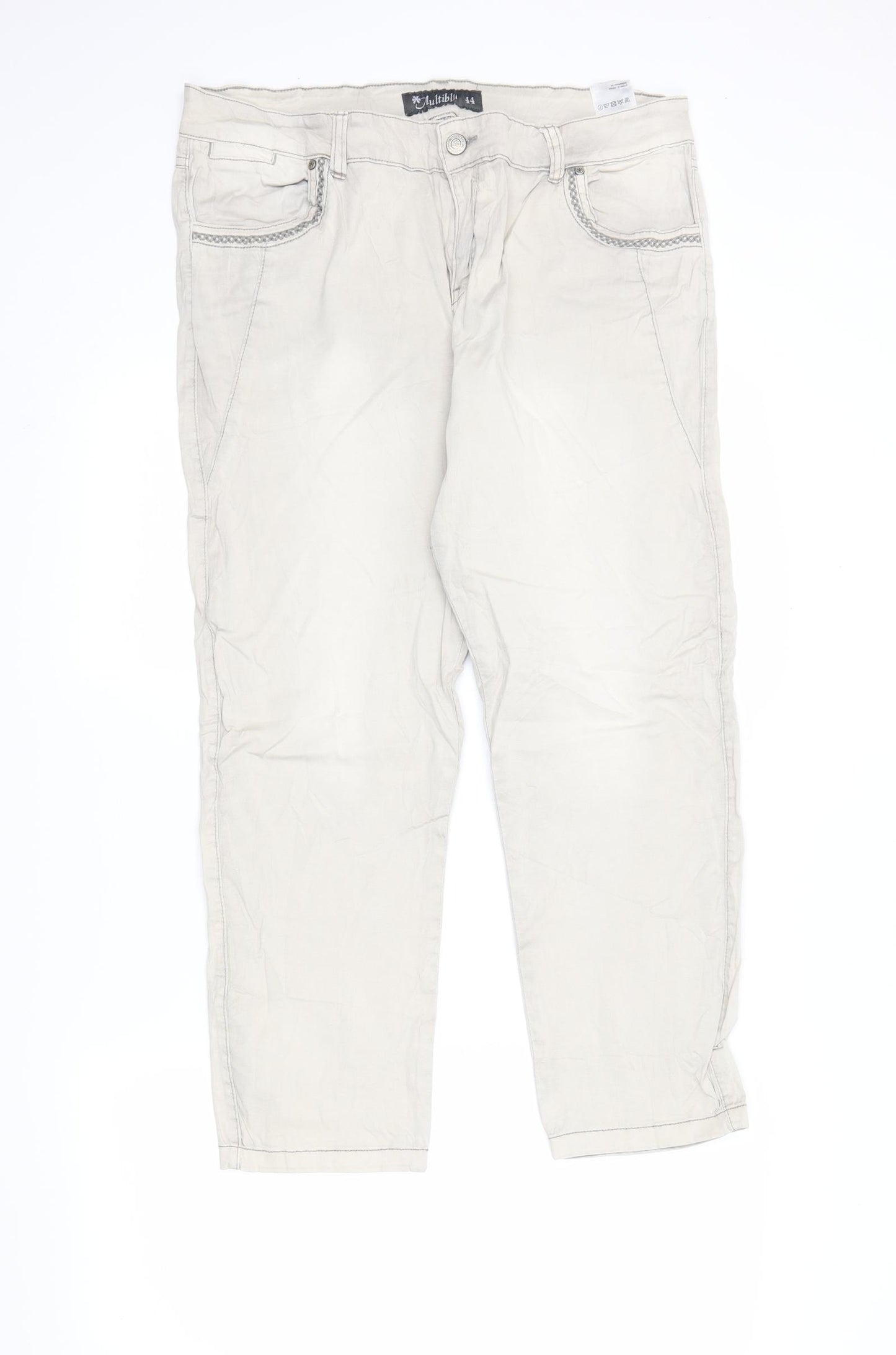 Multiples Womens Beige   Cropped Trousers Size 16 L26 in