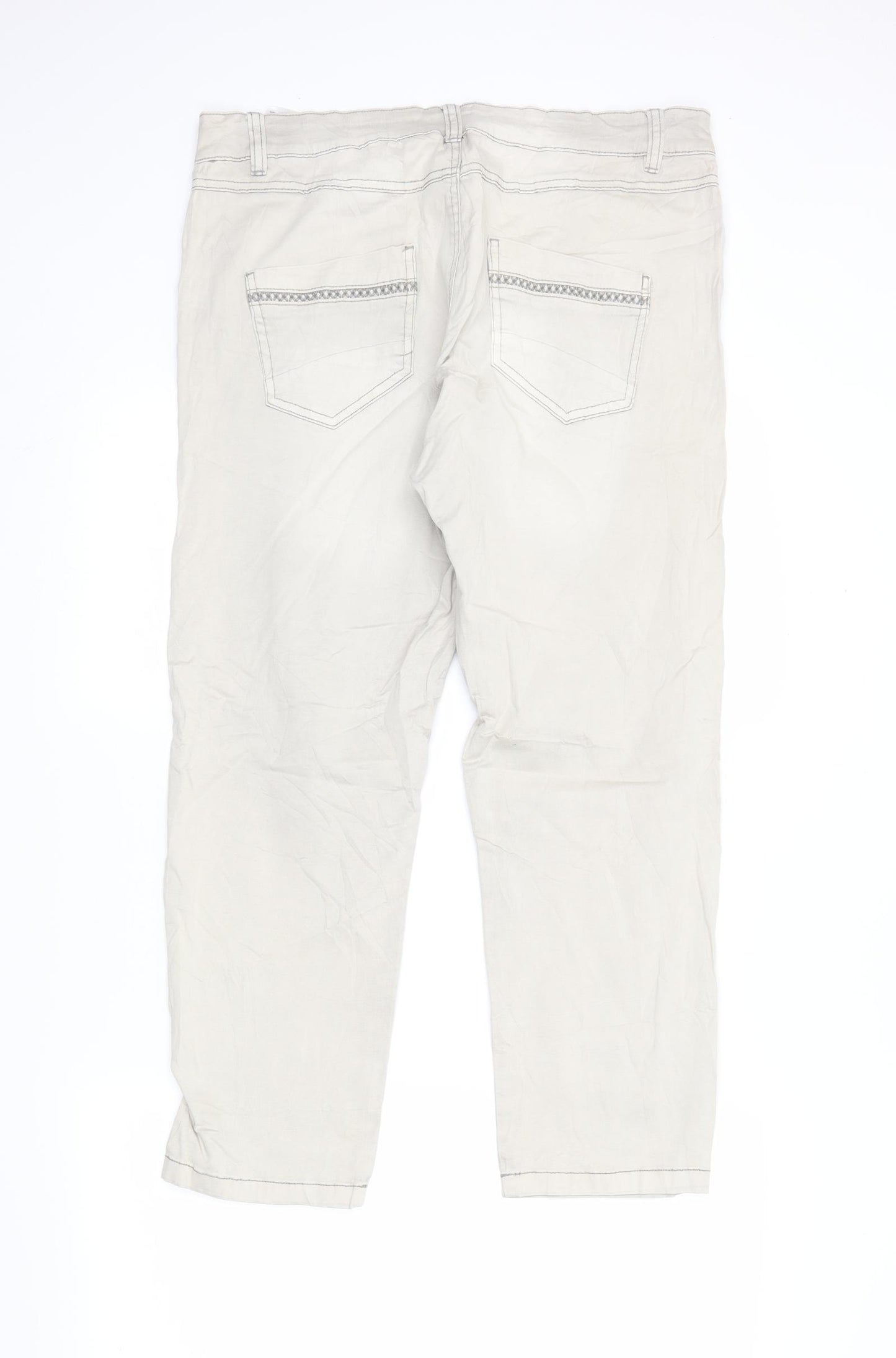 Multiples Womens Beige   Cropped Trousers Size 16 L26 in