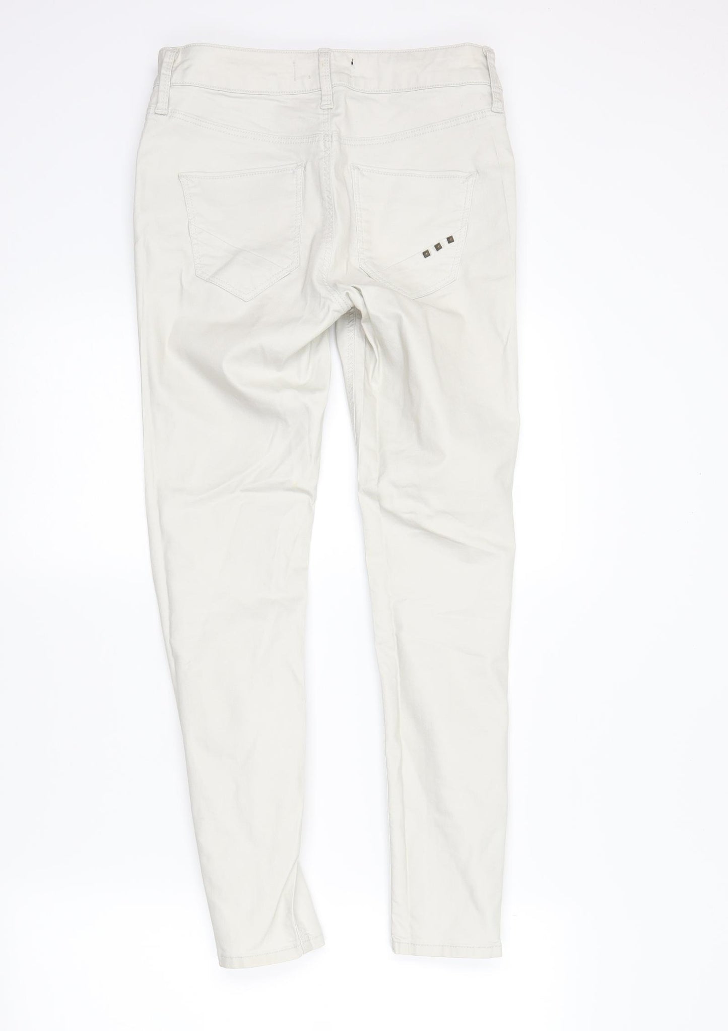 River Island Womens Ivory  Denim Skinny Jeans Size 10 L27 in