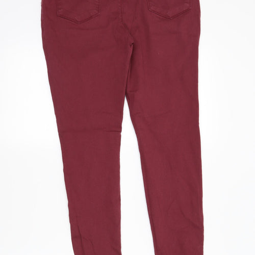 PEP&Co Womens Red  Denim Skinny Jeans Size 12 L27 in