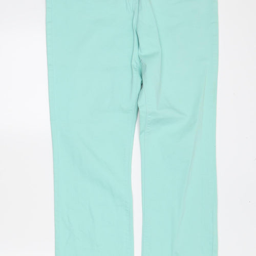 CC Womens Green  Denim Straight Jeans Size 16 L28 in