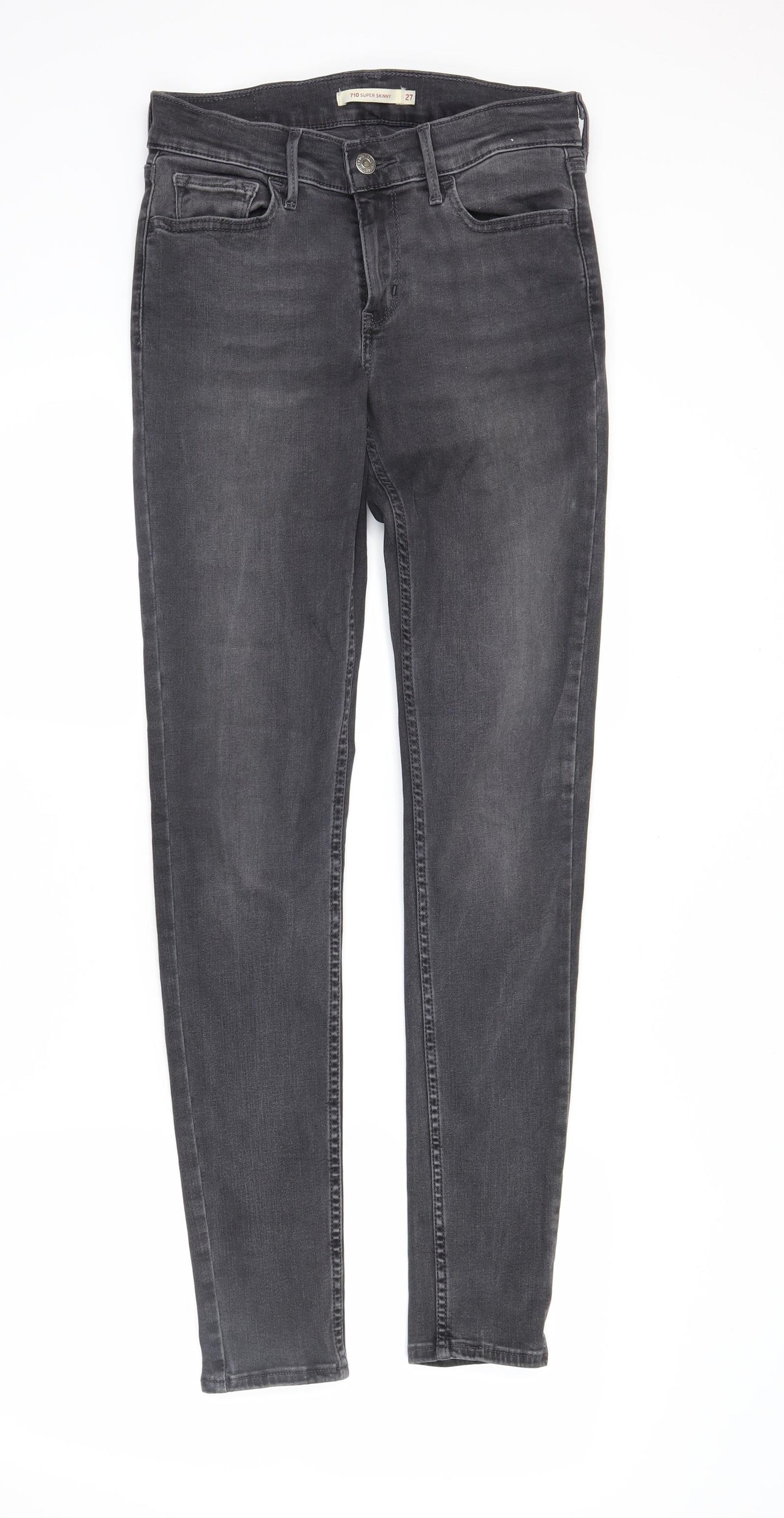 Signature by Levi Strauss & Co. Mens Grey  Denim Skinny Jeans Size 27 in L30 in