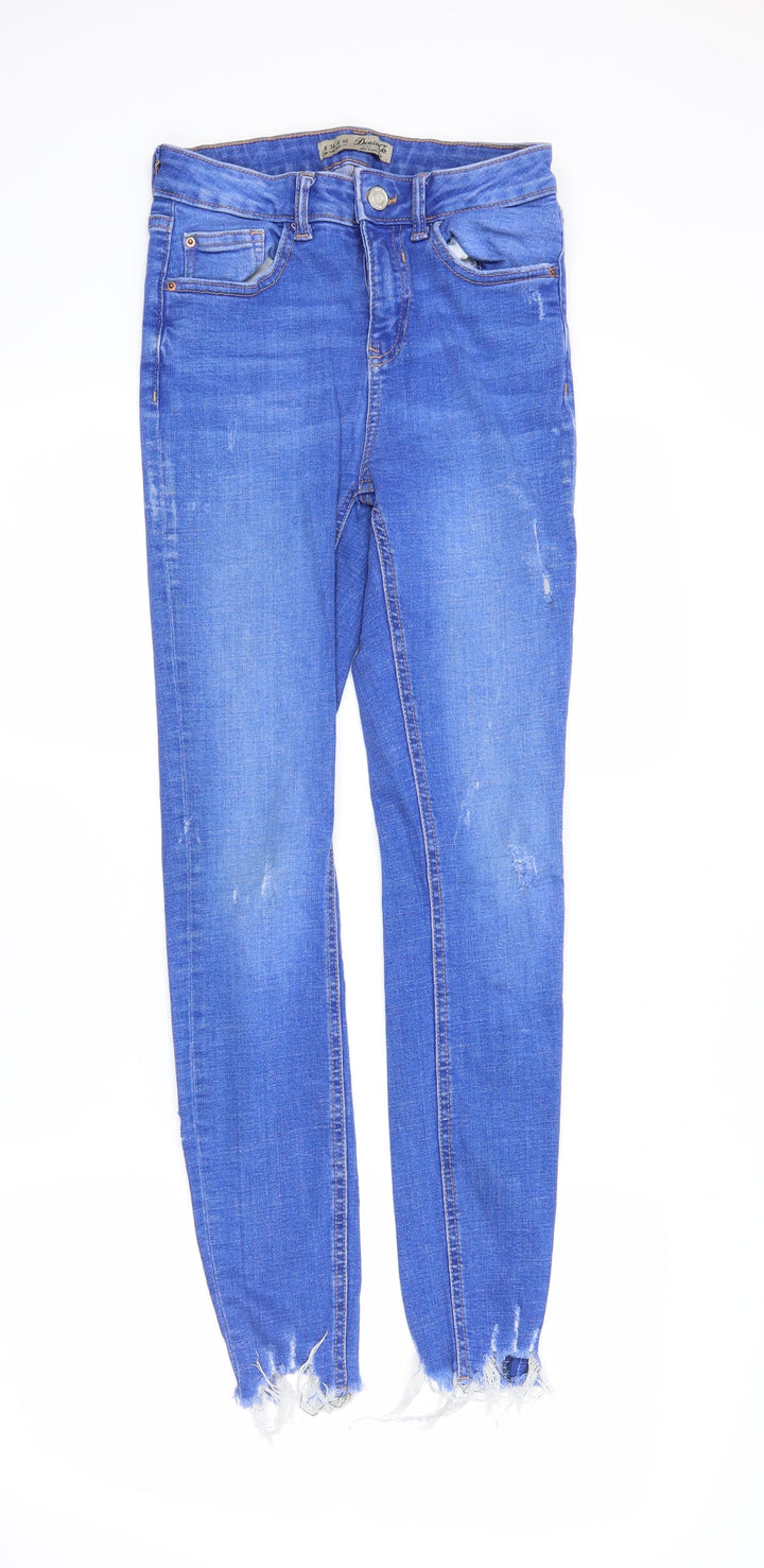 DenimCo Womens Blue  Denim Skinny Jeans Size 8 L28 in