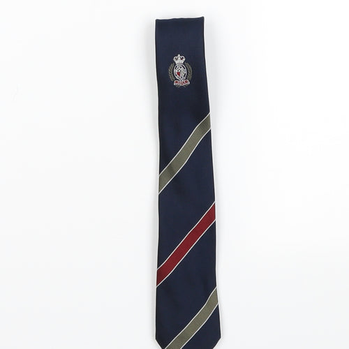 roberto Mens Blue Striped  Pointed Tie One Size