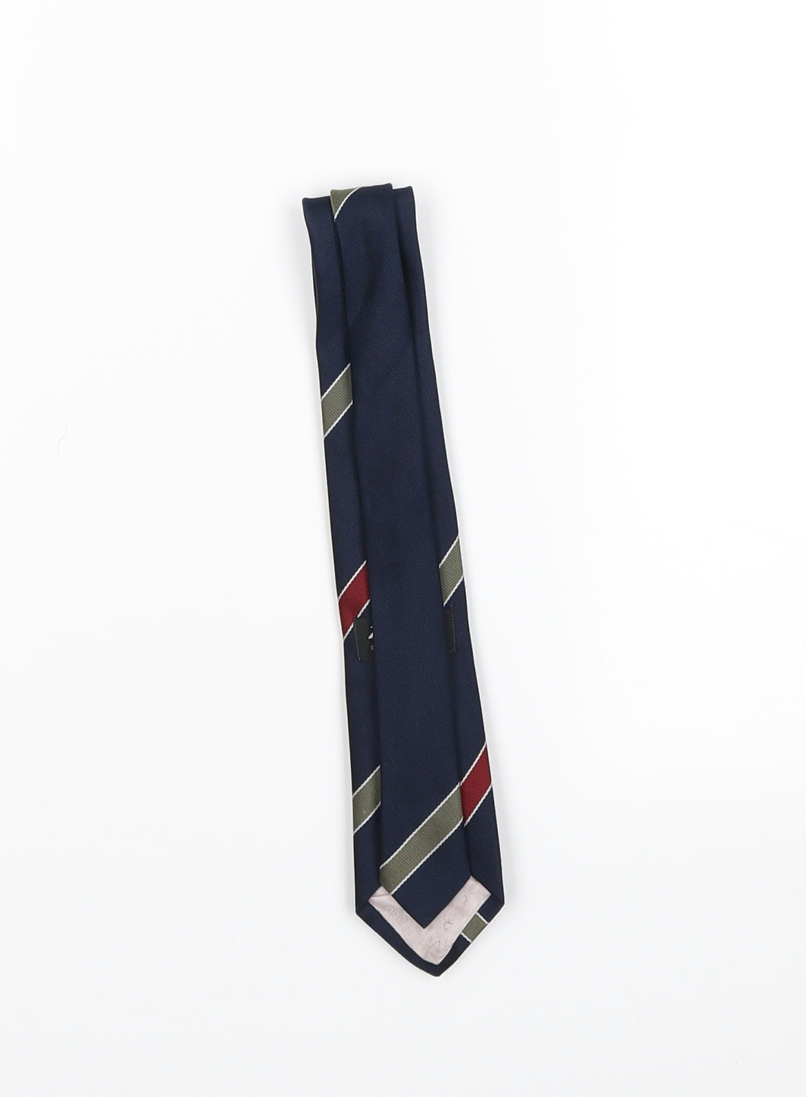 roberto Mens Blue Striped  Pointed Tie One Size