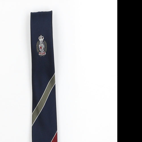 roberto Mens Blue Striped  Pointed Tie One Size