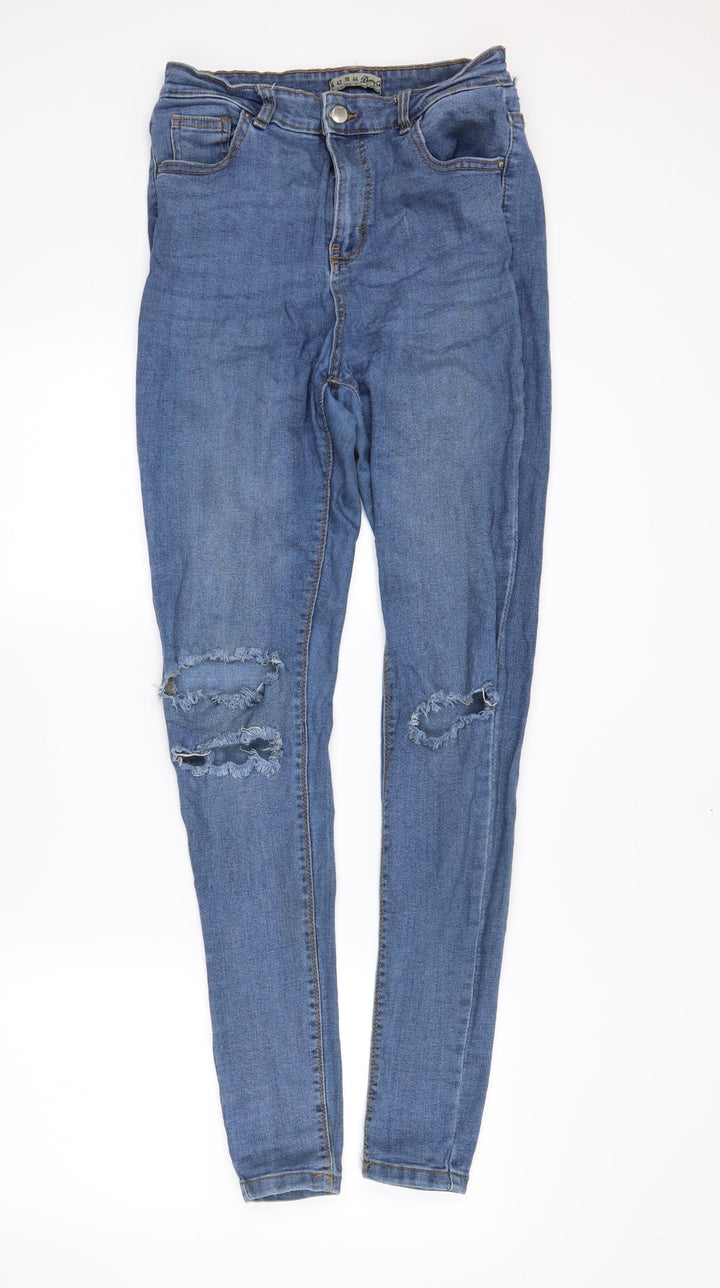 DenimCo Womens Blue  Denim Skinny Jeans Size 14 L31 in