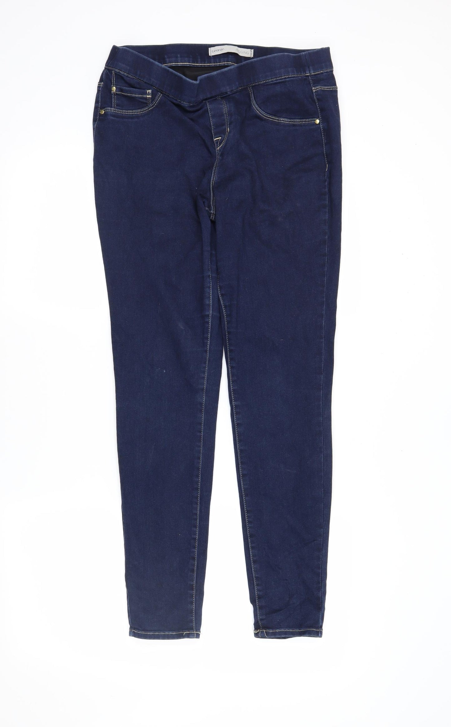 George Womens Blue  Denim Jegging Jeans Size 12 L28 in