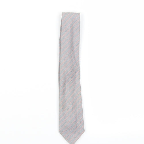 Preworn Mens Grey Striped  Pointed Tie One Size