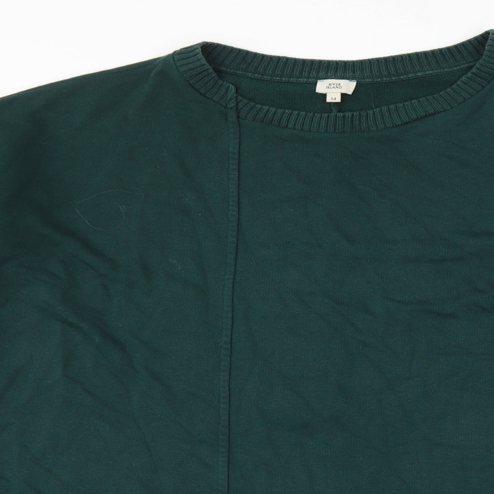 River Island Womens Green   Pullover Sweatshirt Size 14