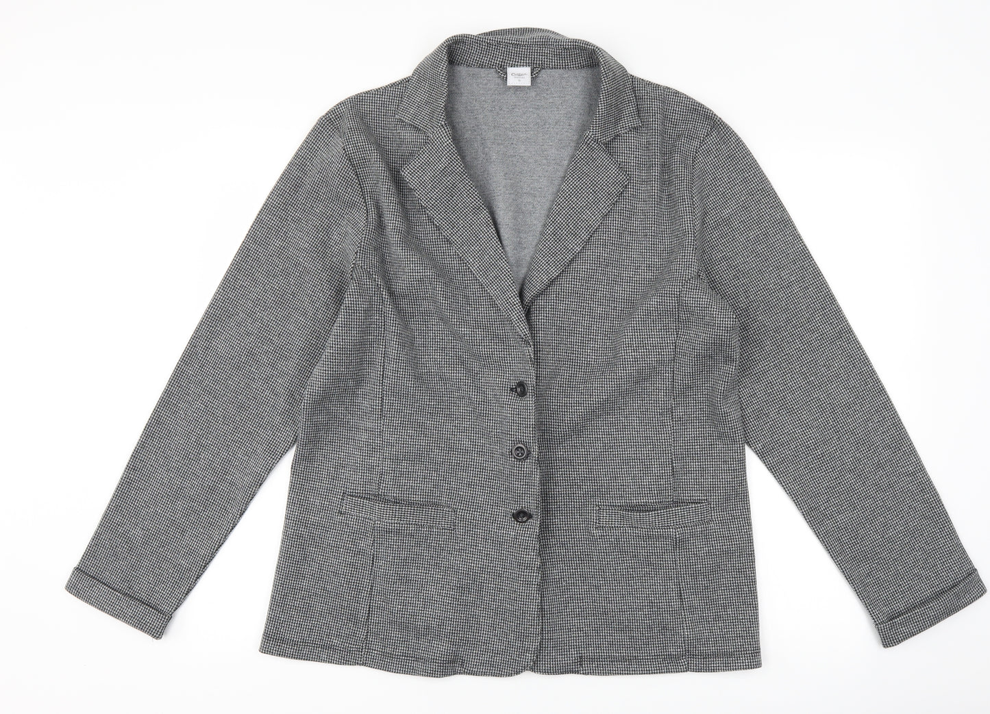 Cotton Traders Womens Grey Herringbone  Jacket Suit Jacket Size 16