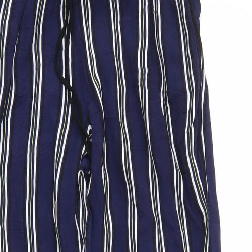F&F Womens Blue Striped  Trousers  Size 8 L26 in