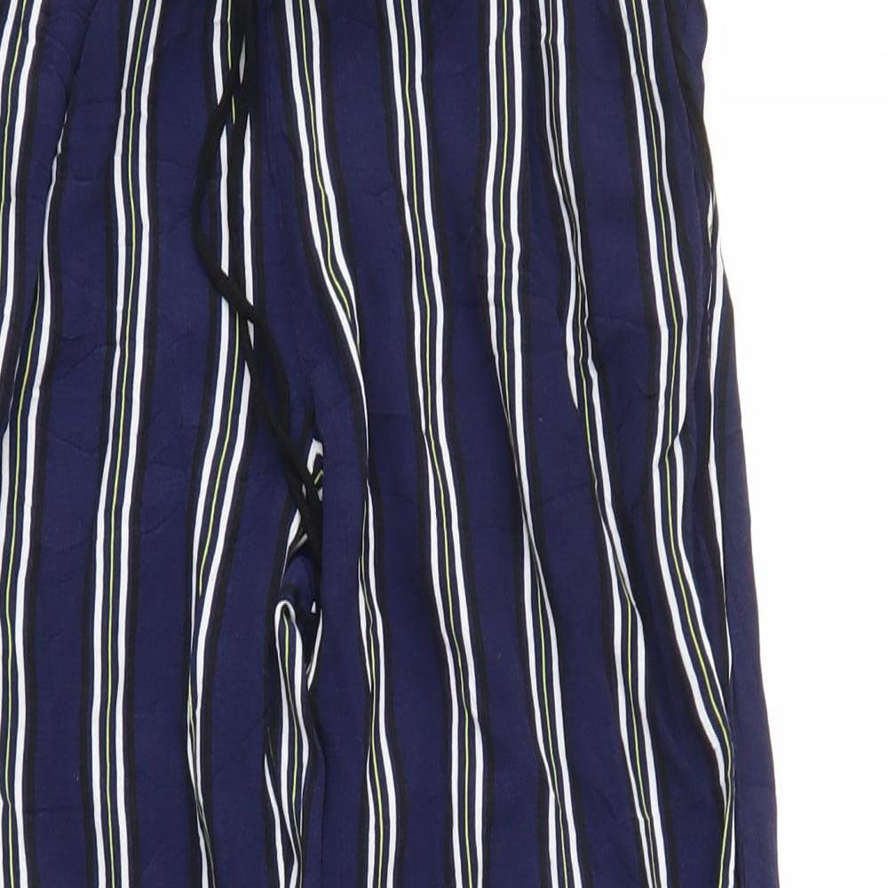 F&F Womens Blue Striped  Trousers  Size 8 L26 in