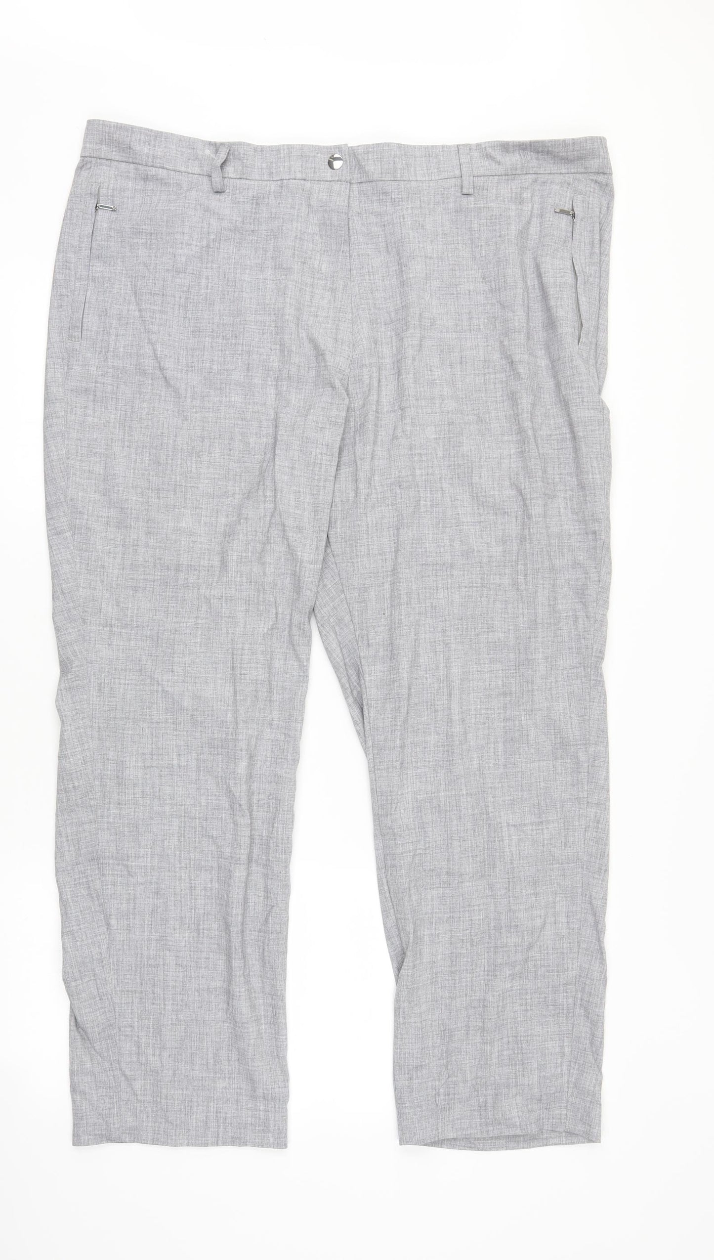 Marks and Spencer Womens Grey   Trousers  Size 22 L28 in