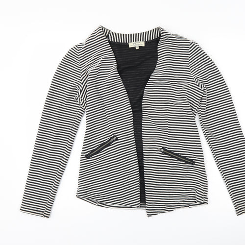 Papaya Womens Black Striped  Jacket Blazer Size 10