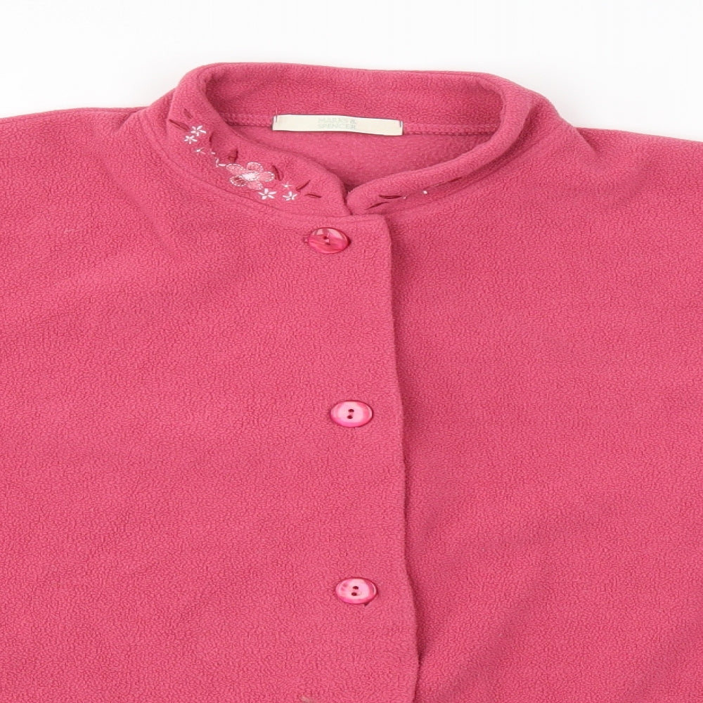 Marks and Spencer Womens Pink  Fleece Jacket  Size 12