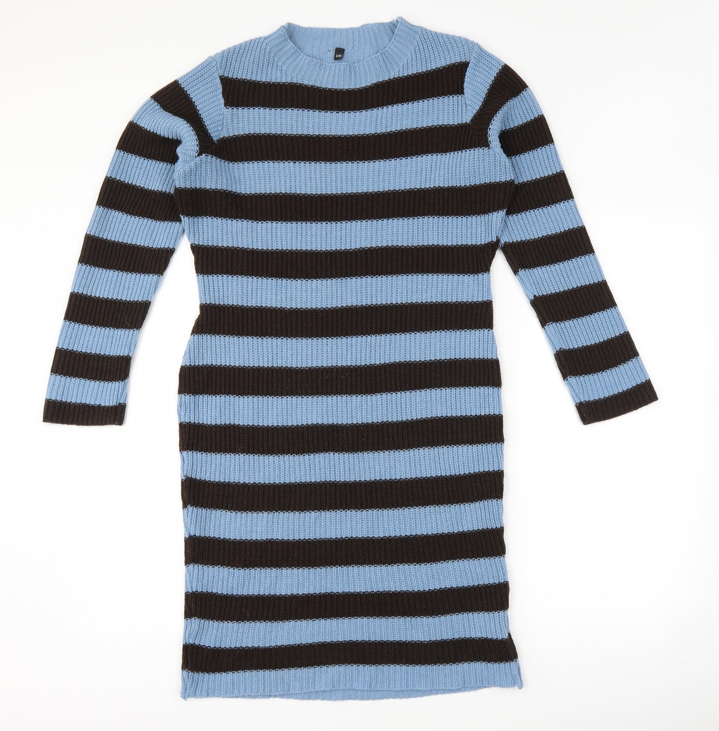 Preworn Womens Blue Striped  Jumper Dress  Size S