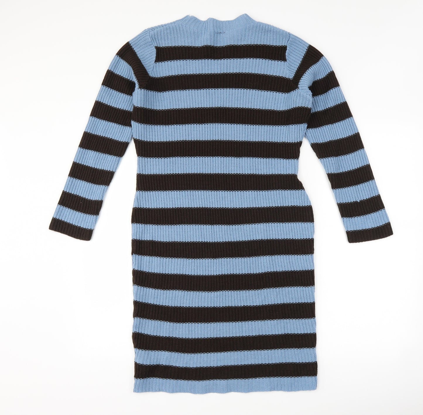 Preworn Womens Blue Striped  Jumper Dress  Size S