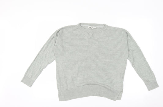 Front view of Next women’s green jumper, size UK 12